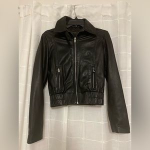 Bod & Christensen Black Leather Jacket Size S